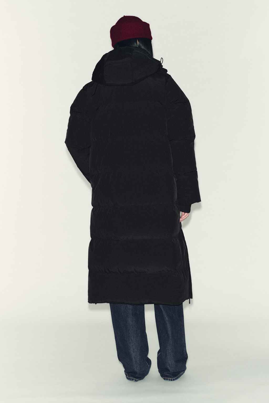 ANORAK LARGO 50% PLUM?N 50% PLUMA CAPUCHA WATER REPELLENT WINDPROOF / Negro - Zara фото 6