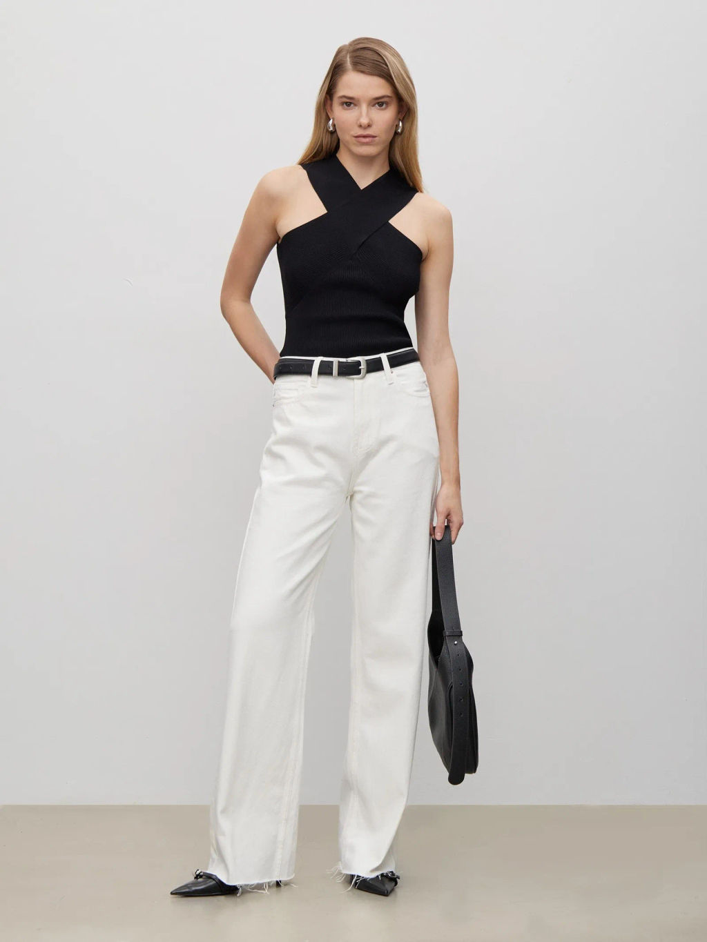 ЕМКА / Белые джинсы с необработанным краем - Emka фото 3