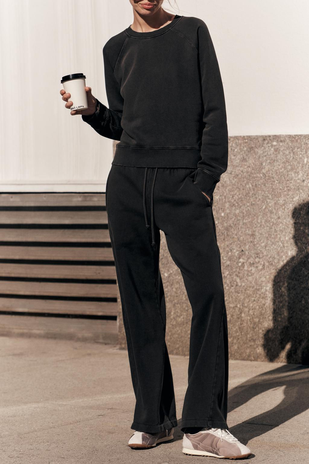 FADED WIDE-LEG TROUSERS - Zara фото 8