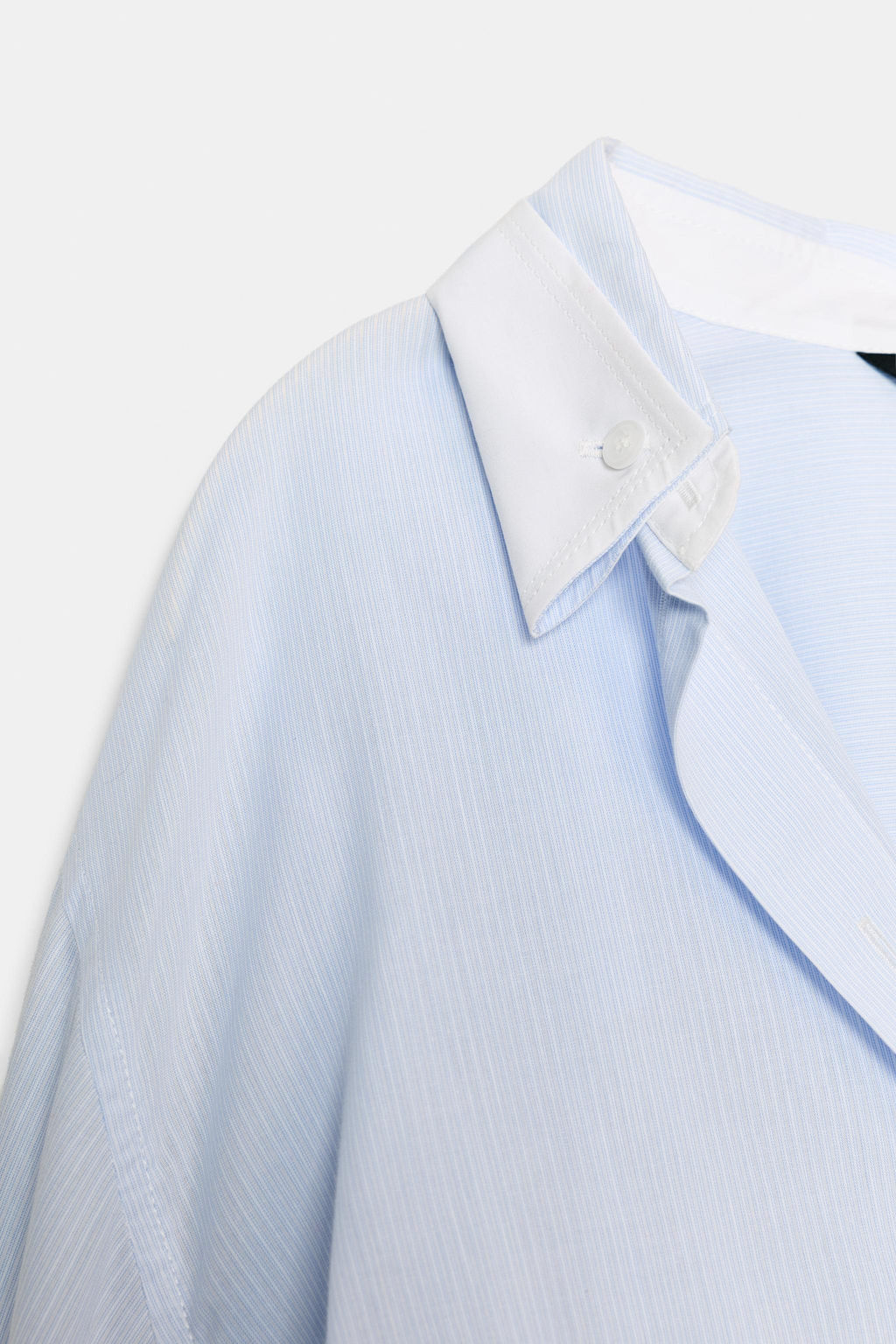 CAMISA OVERSIZE RAYAS MANGA MURCI?LAGO / Azul / Blanco - Zara фото 6