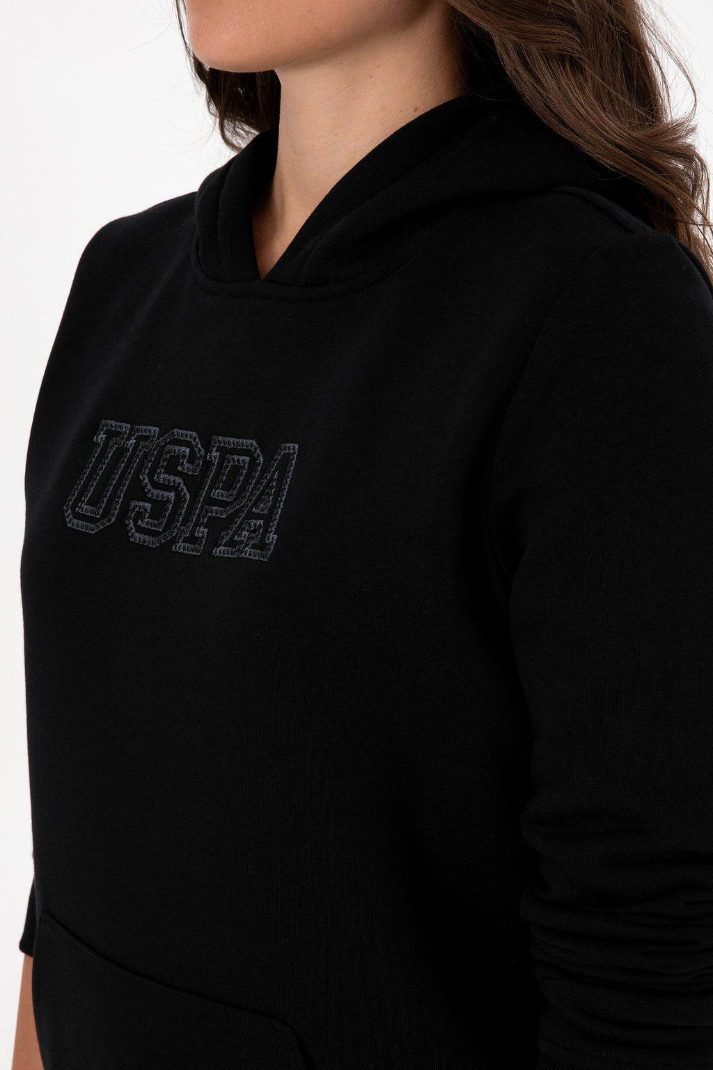 Kad_n Siyah _ardonlu Kap__onlu Basic Sweatshirt - U.s. polo assn фото 7