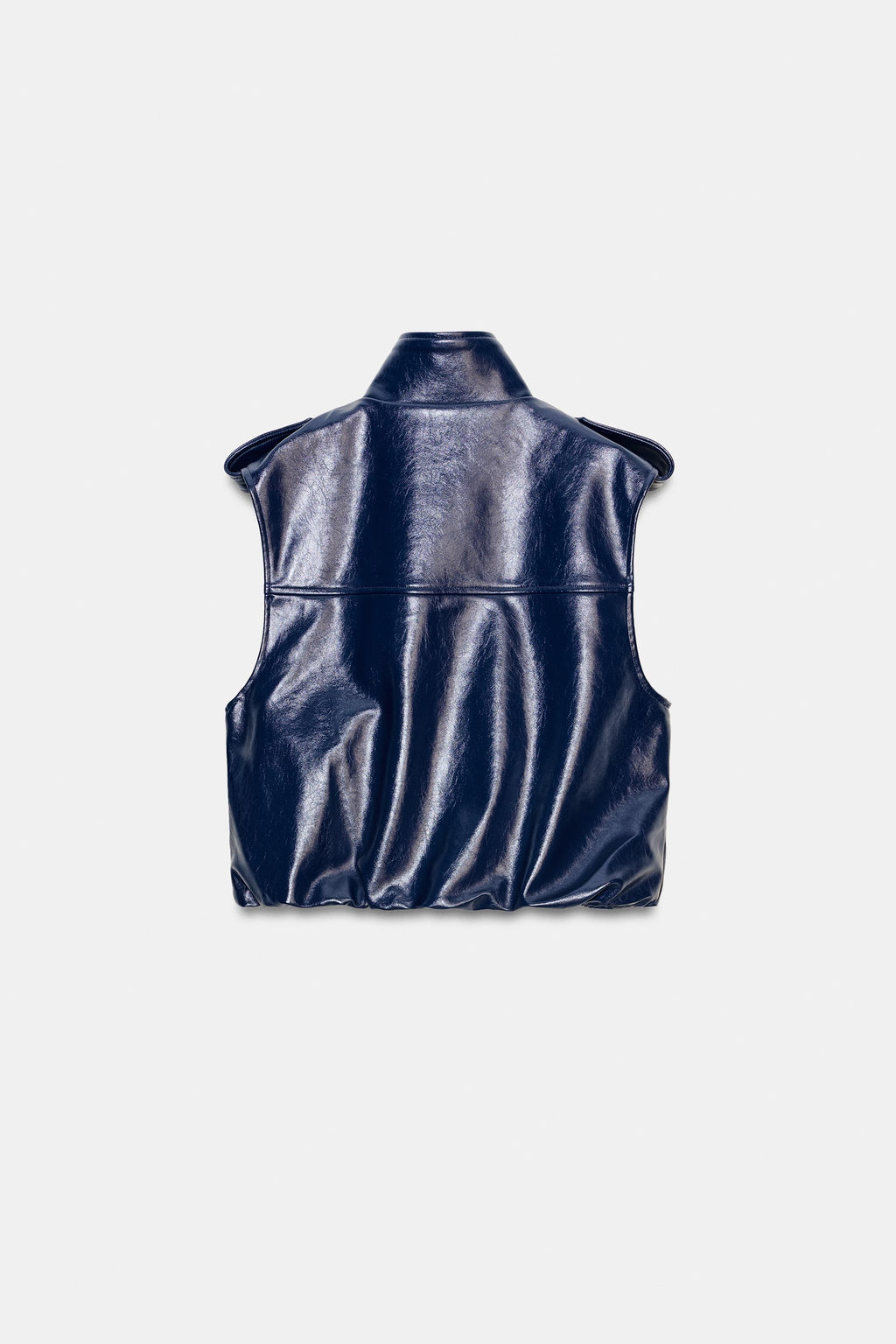 LEATHER EFFECT WAISTCOAT WITH TABS - Zara фото 13