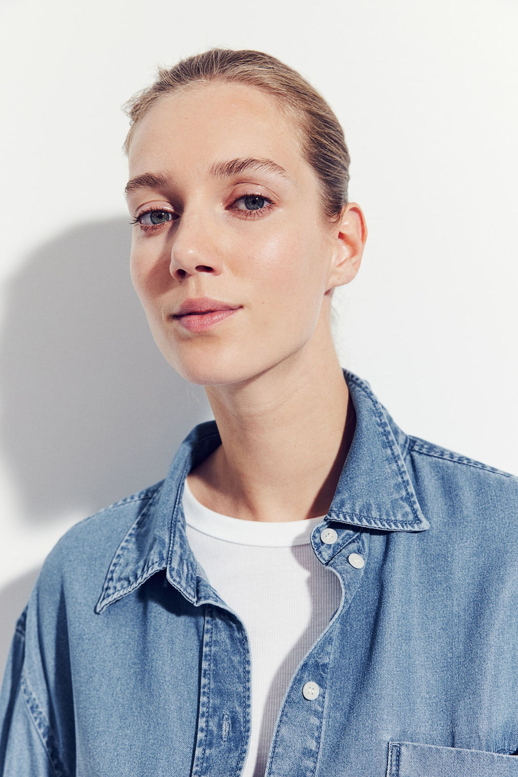 MAMA Camisa denim con cinturon de anudar - H&m фото 3