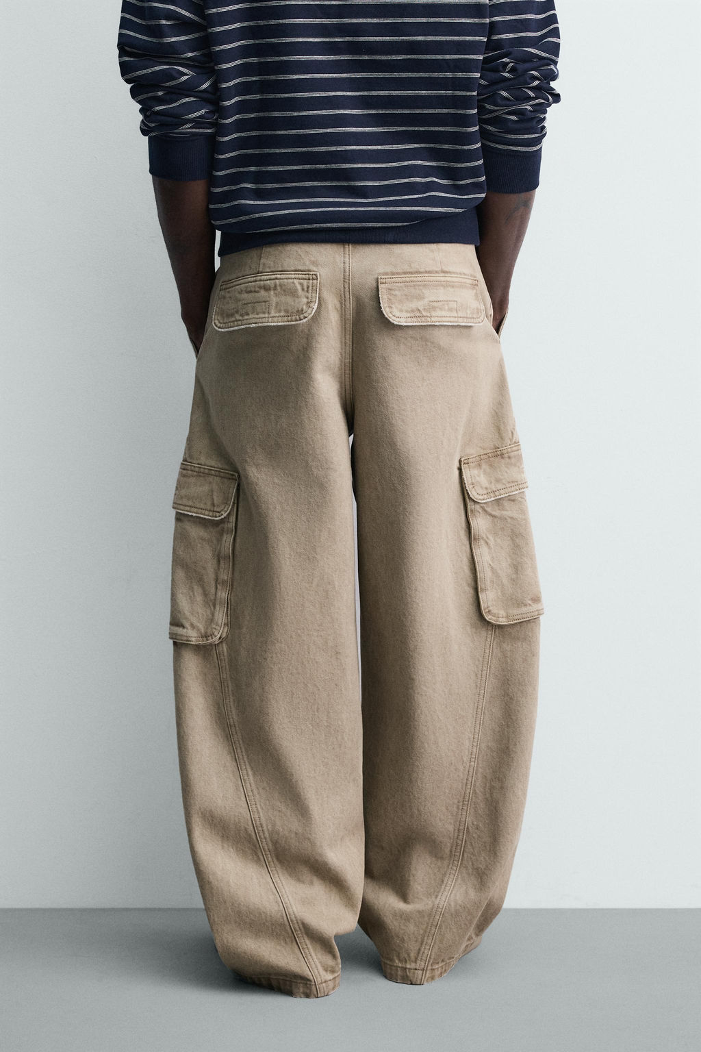 PANTAL?N CARGO BALLOON FIT / Beige - Zara фото 3