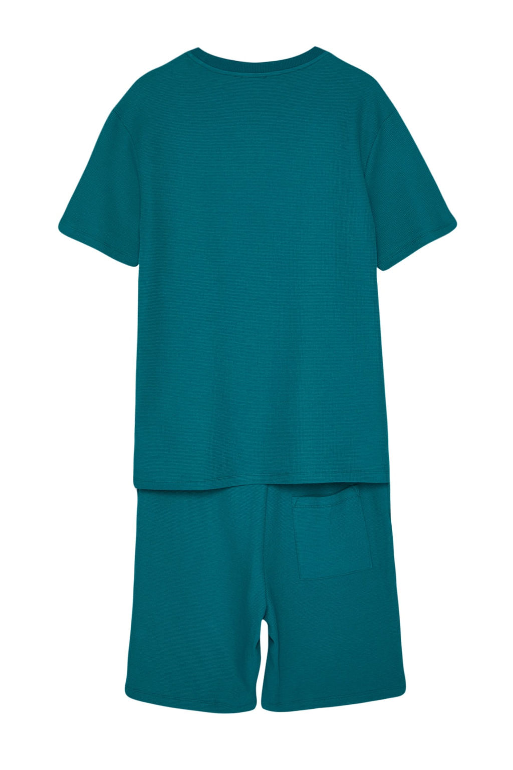 TRENDYOL MAN Mavi Regular Fit Waffle Sortlu Pijama Tak?m? TMNSS23PT00032 - Trendyolmilla фото 11