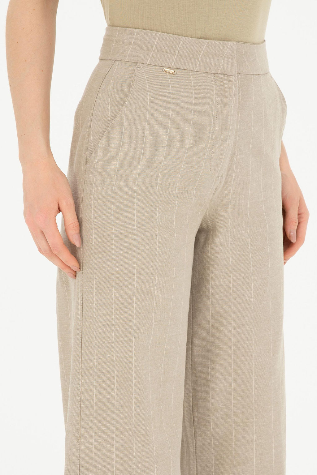 Женские брюки цвета хаки из парусины Неожиданная скидка в корзине - U.s. polo assn фото 5