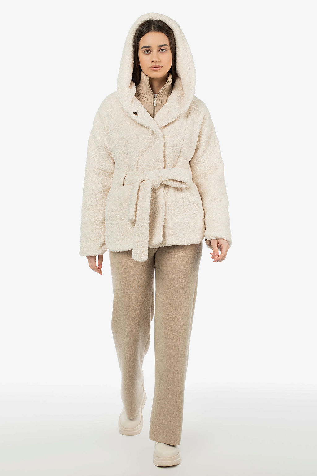 Пальто женское демисезонное (пояс) - El podio фото 2