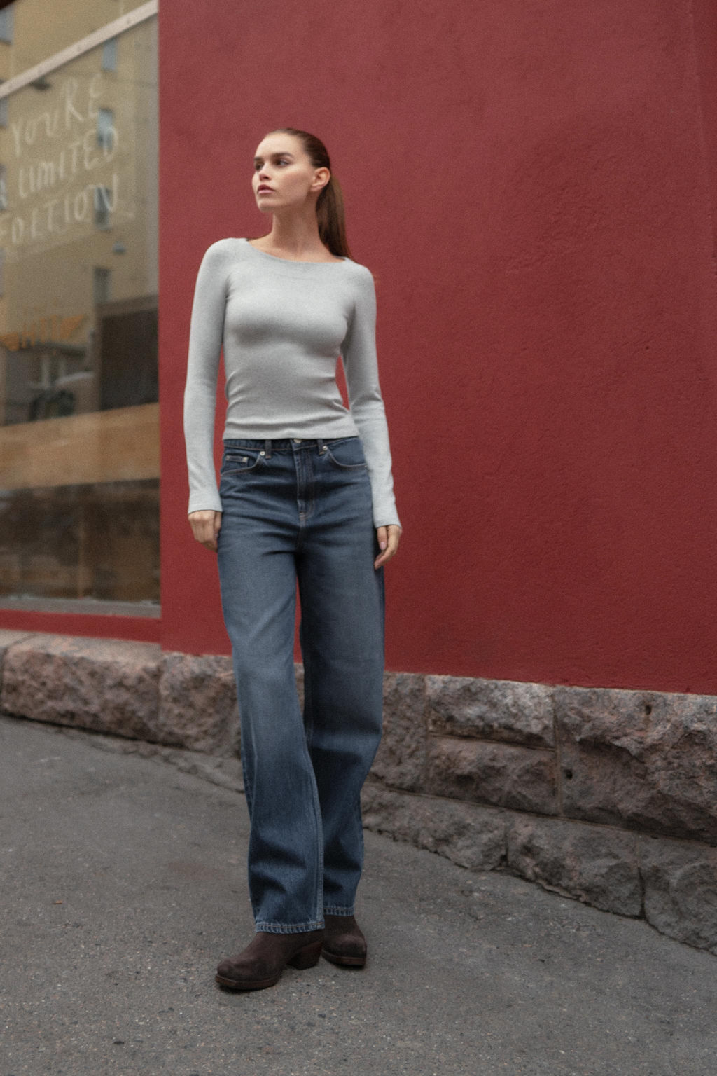 RIBBED BOAT NECK T-SHIRT - Zara фото 9