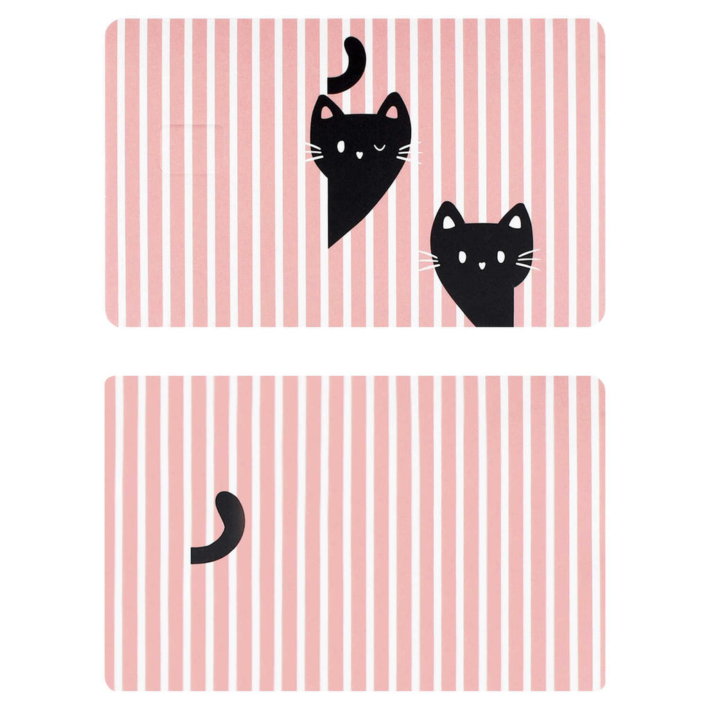 Наклейки на банковскую карту, арт. 71704 / 200 РОЗОВЫЕ КОТЫ (2 шт. в наборе, материал наклеек: ПВХ; цвет: розовый, чёрный; декор: полноцветная печать; индивидуальная упаковка: подложка с европодвесом из мелованного картона + ПЭТ-пакет)