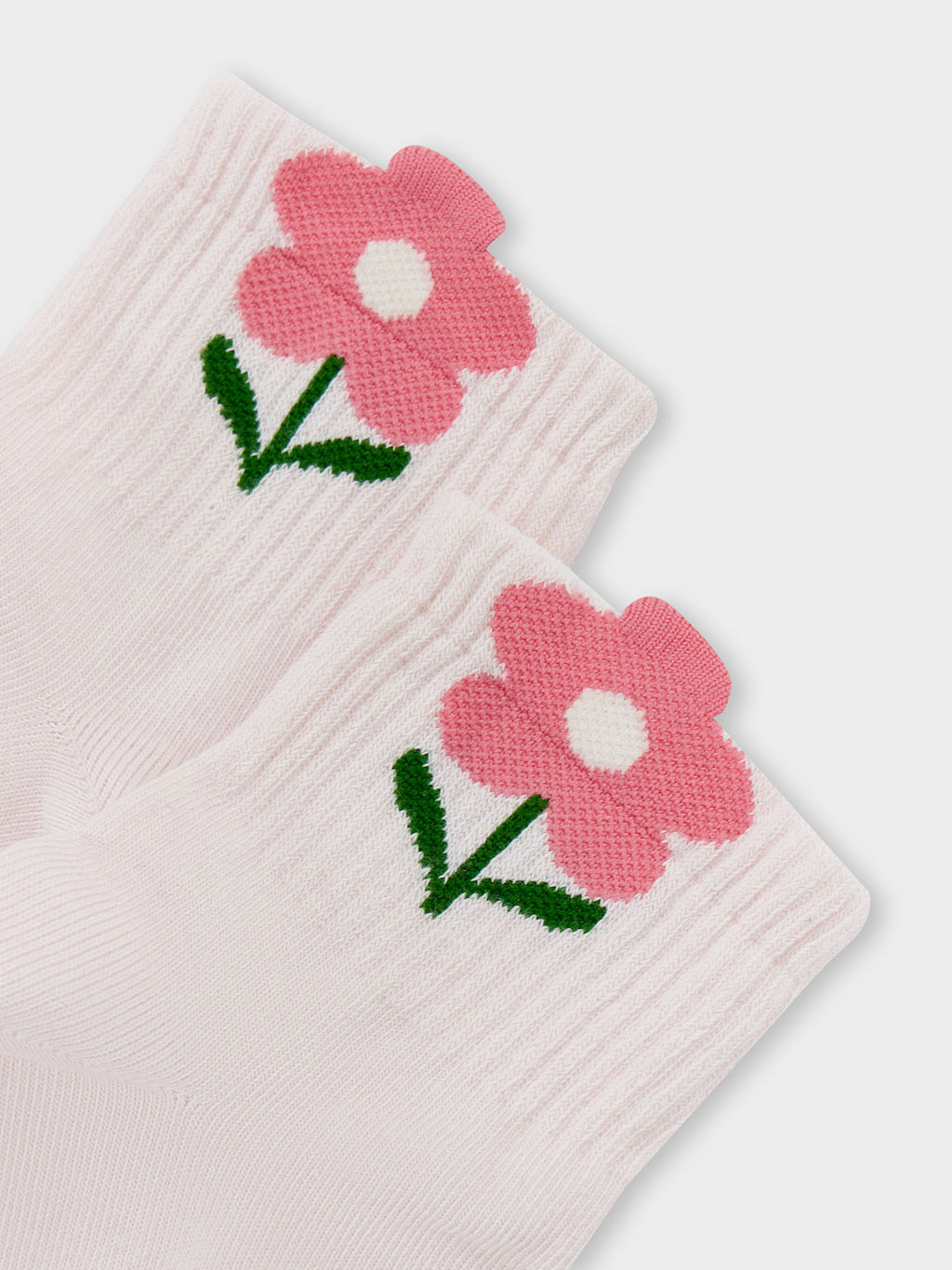 Цена за 5 пар! Носки детские зефирно-розовые с объёмным рисунком в виде цветка - Mark formelle фото 4