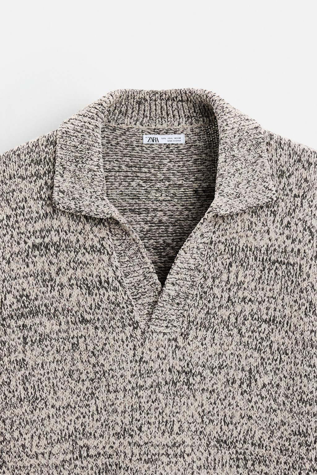 TEXTURED STITCH POLO SHIRT - Zara фото 8