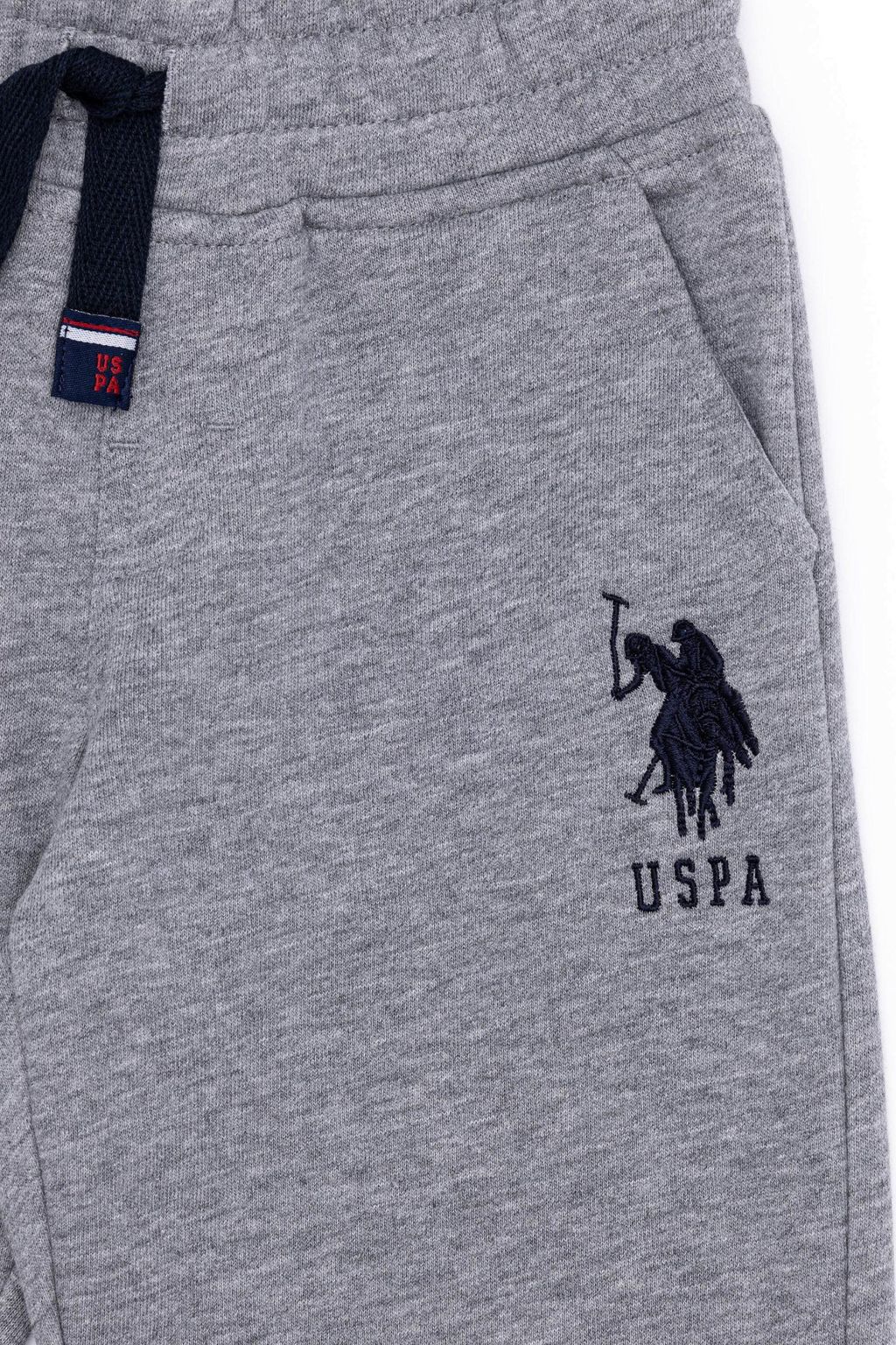 Серые меланжевые вязаные брюки для мальчика - U.s. polo assn фото 4