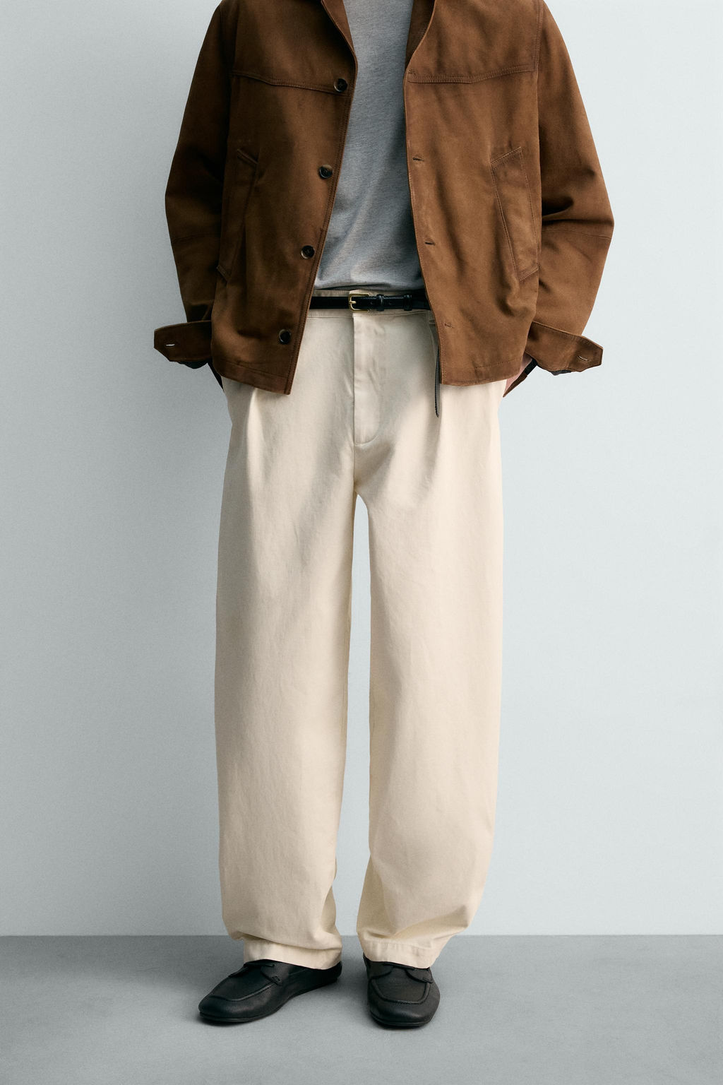 LIMITED EDITION RELAXED FIT PLEATED TROUSERS - Zara фото 2