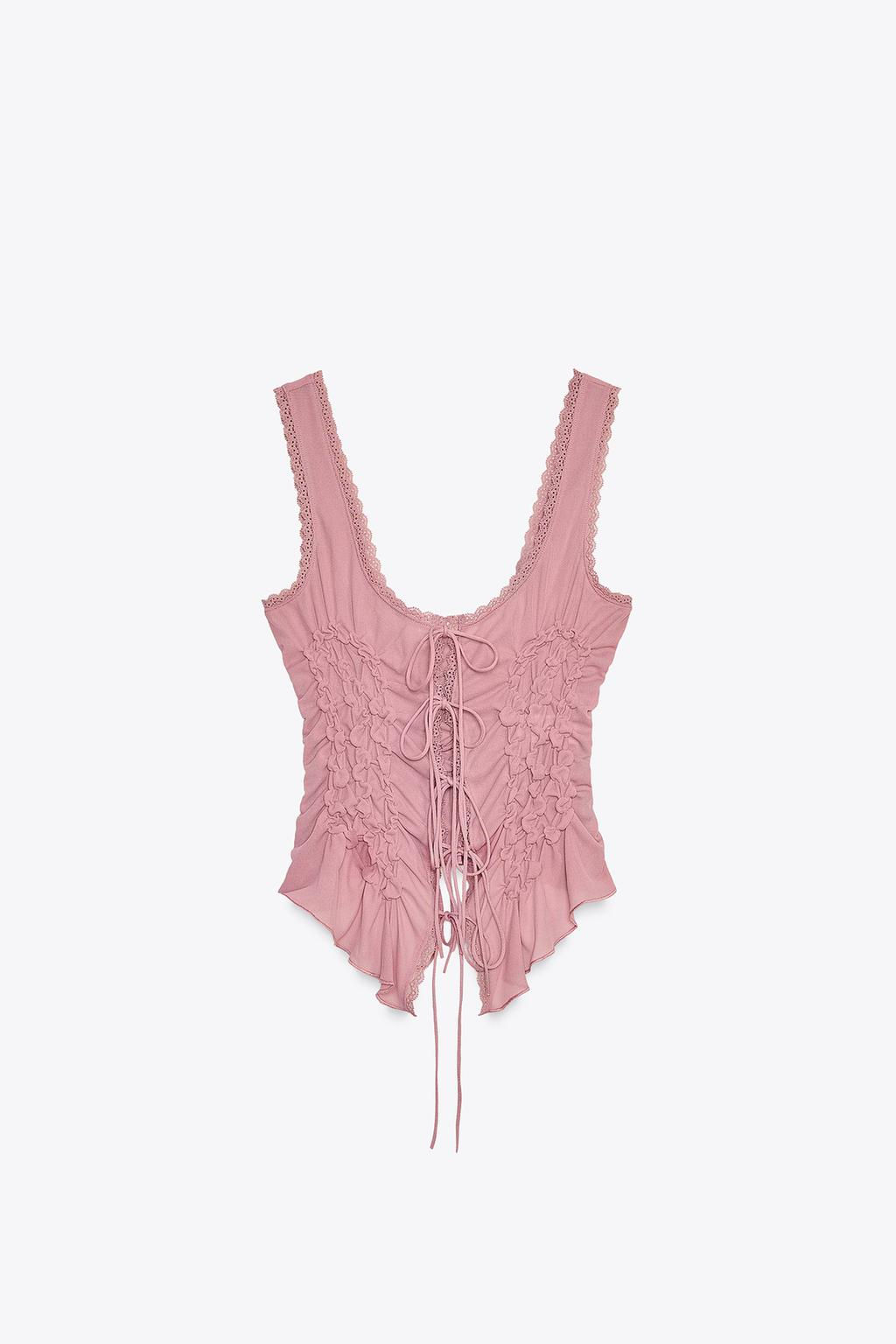 GATHERED TIE TOP - Zara фото 34