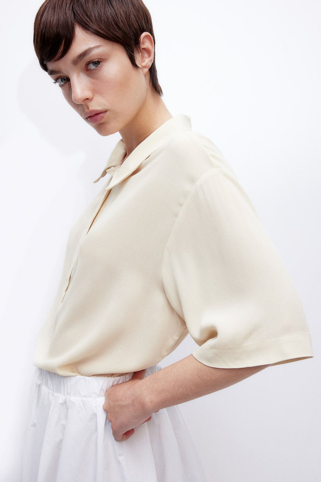 Polo en crepe transparente - H&m фото 4