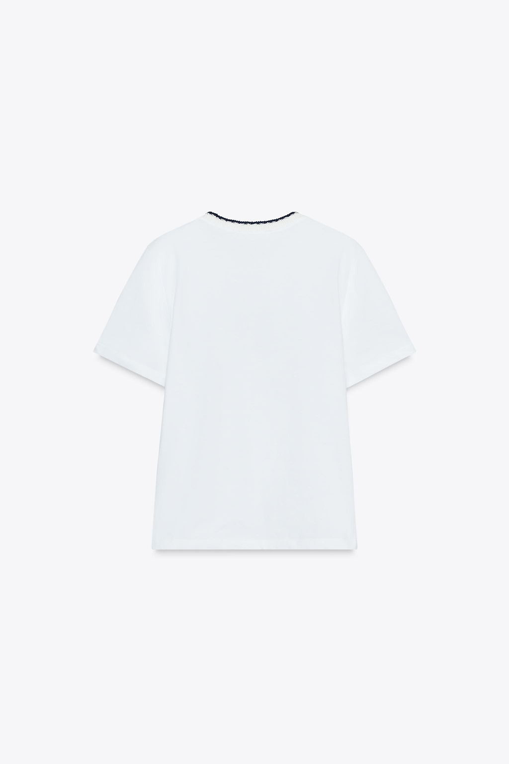 CHUNKY KNIT COLLAR SLOGAN T-SHIRT - Zara фото 6
