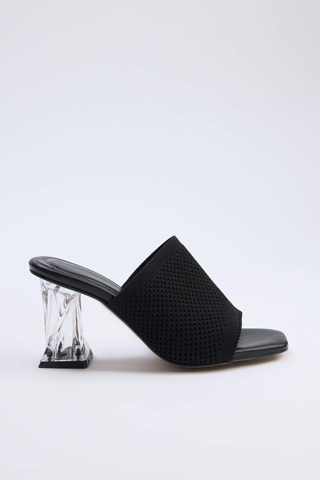 Siyah 7,5 cm Kad?n Klasik Seffaf Topuklu Ayakkab? TAKSS26TO00080