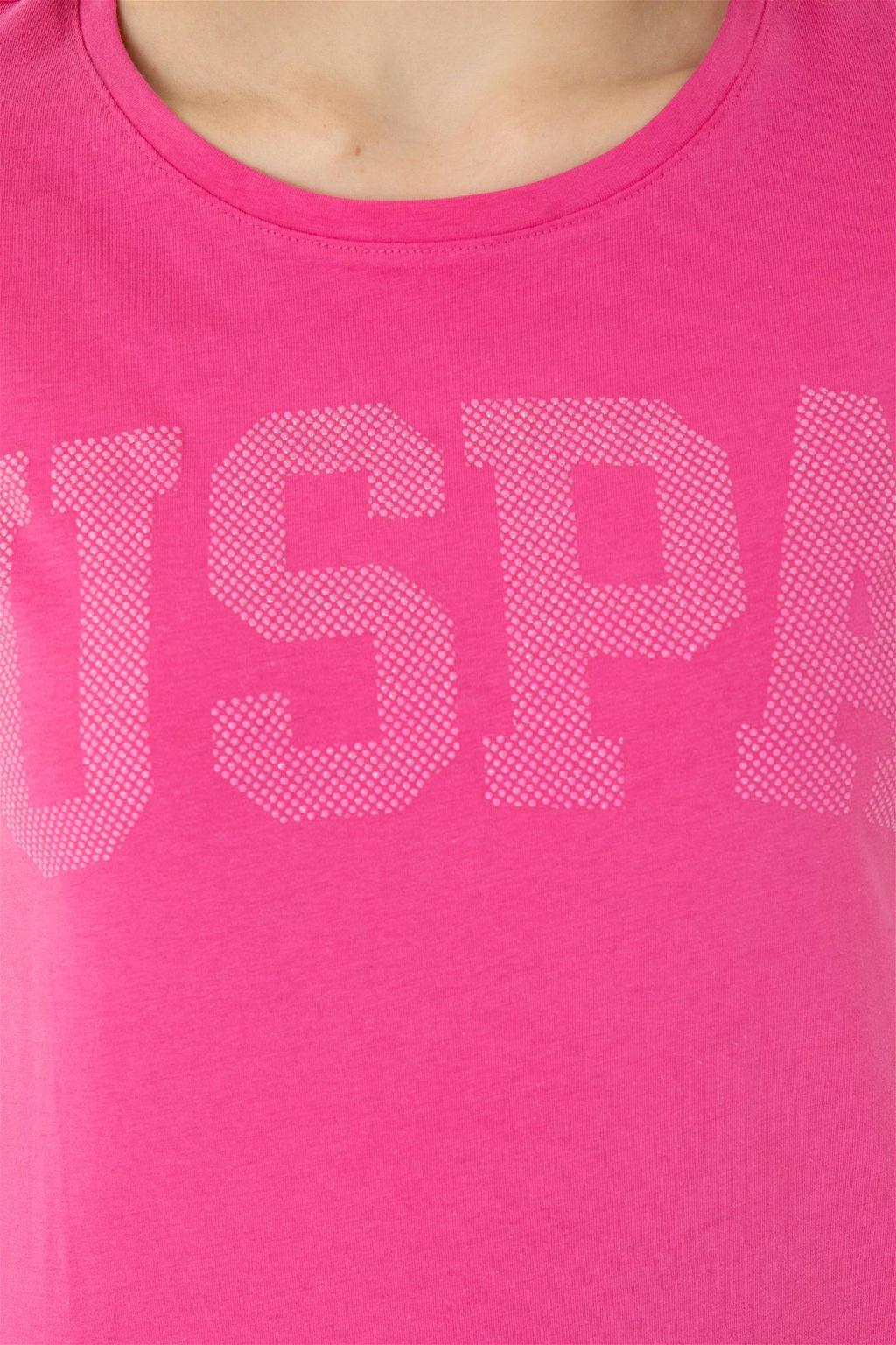 Женская базовая футболка цвета фуксии - U.s. polo assn фото 7