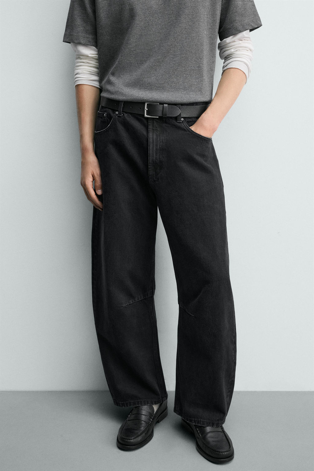 PANTAL?N BARREL FIT / Negro - Zara фото 5