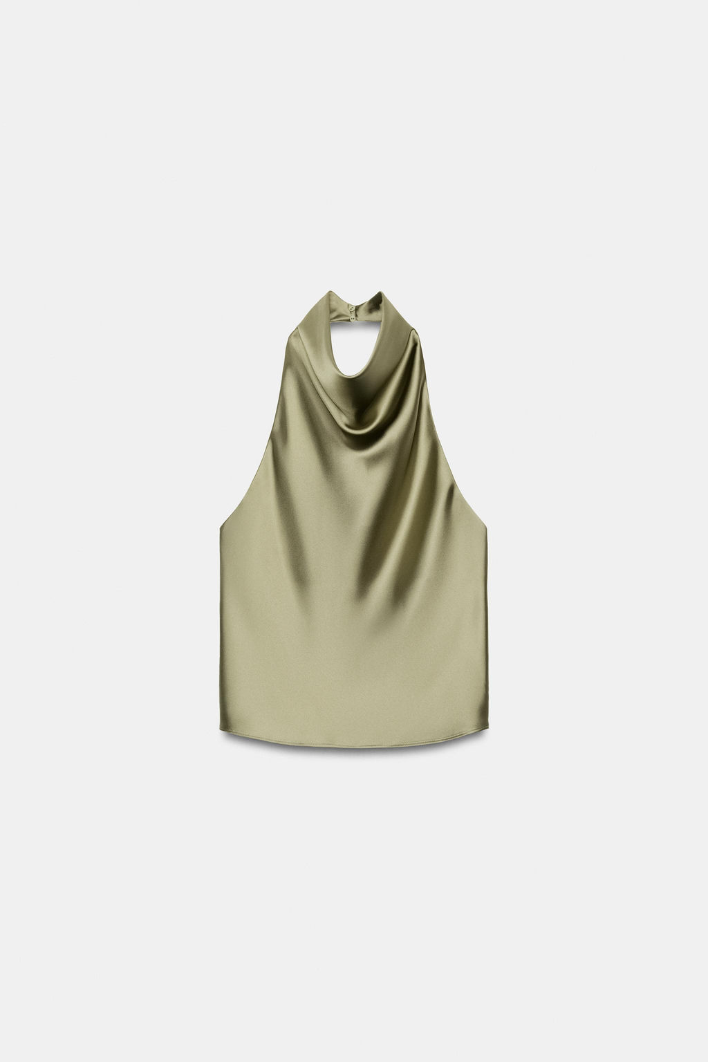 TOP HALTER SATINADO / Khaki claro - Zara фото 4