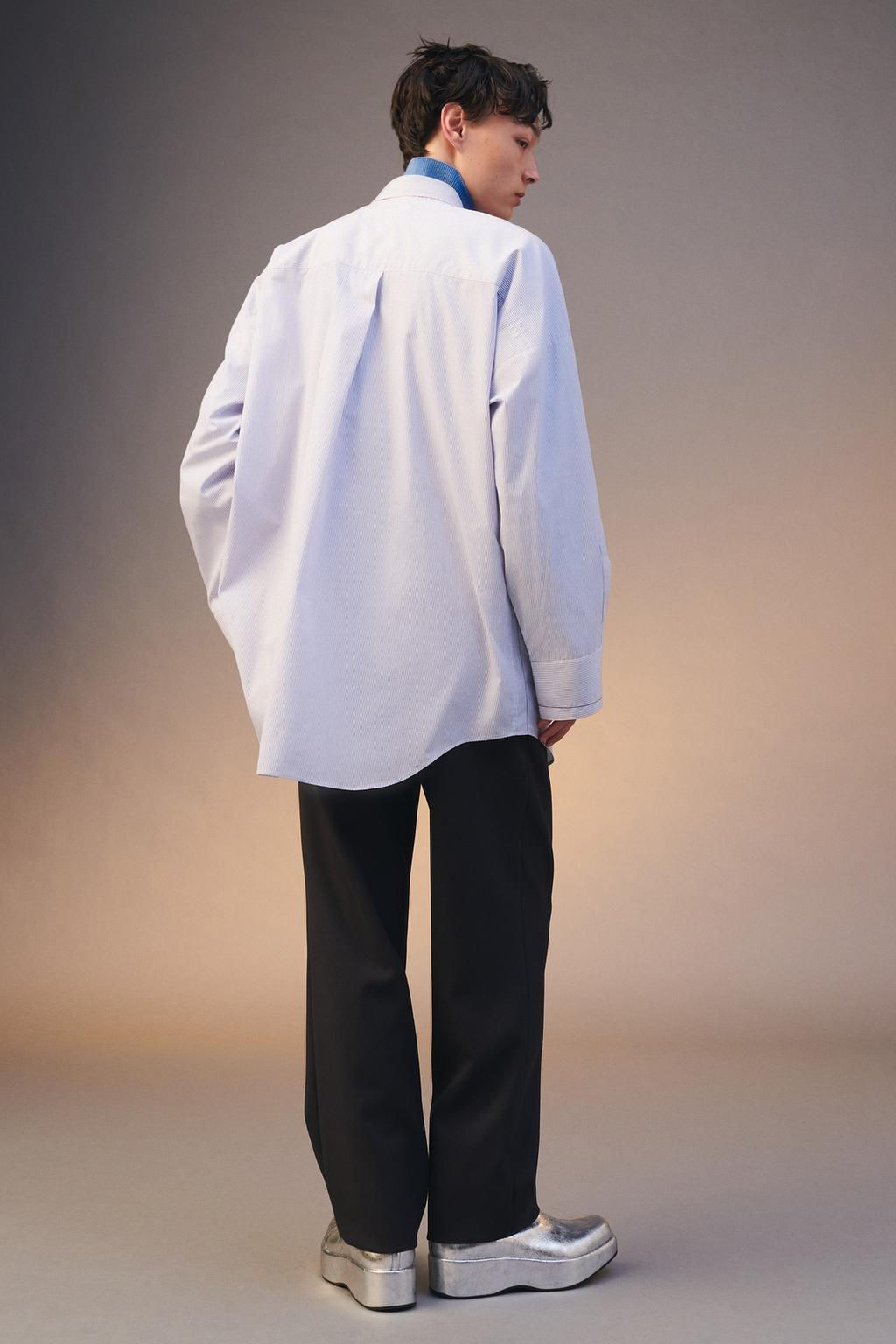 OVERSIZE STRIPE SHIRT LIMITED EDITION - Zara фото 3