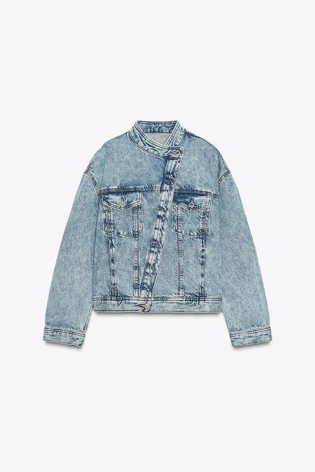 ZW COLLECTION DOUBLE-BREASTED DENIM JACKET - Zara фото 5