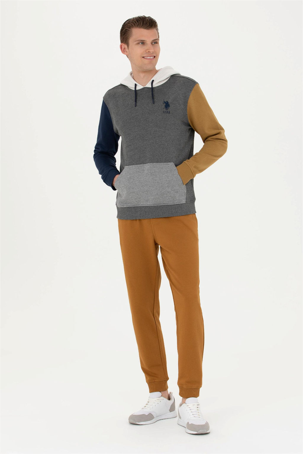 Мужской свитшот антрацитового меланжа - U.s. polo assn фото 4