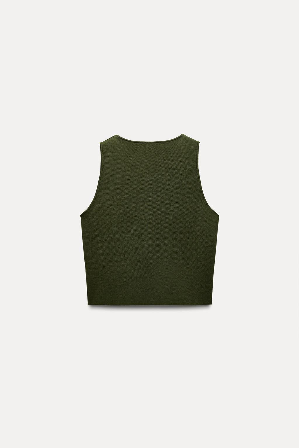 PLAIN KNIT CROP TOP - Zara фото 17
