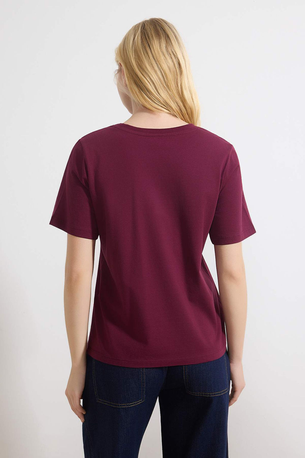 Murdum-Tas %100 Pamuk Bisiklet Yaka 2li Paket Orme T-Shirt TWOSS20TS0141