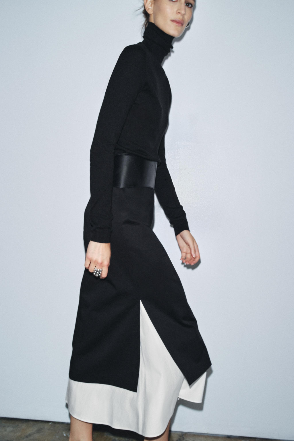 ZW COLLECTION CONTRAST SKIRT - Zara фото 4