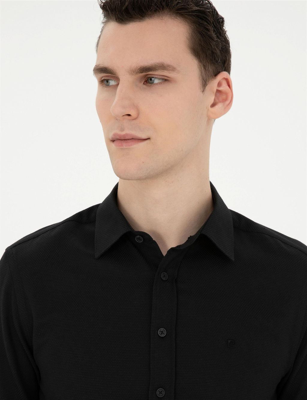 Siyah Slim Fit Arm_rl_ Uzun Kollu G_mlek - Pierre cardin фото 2