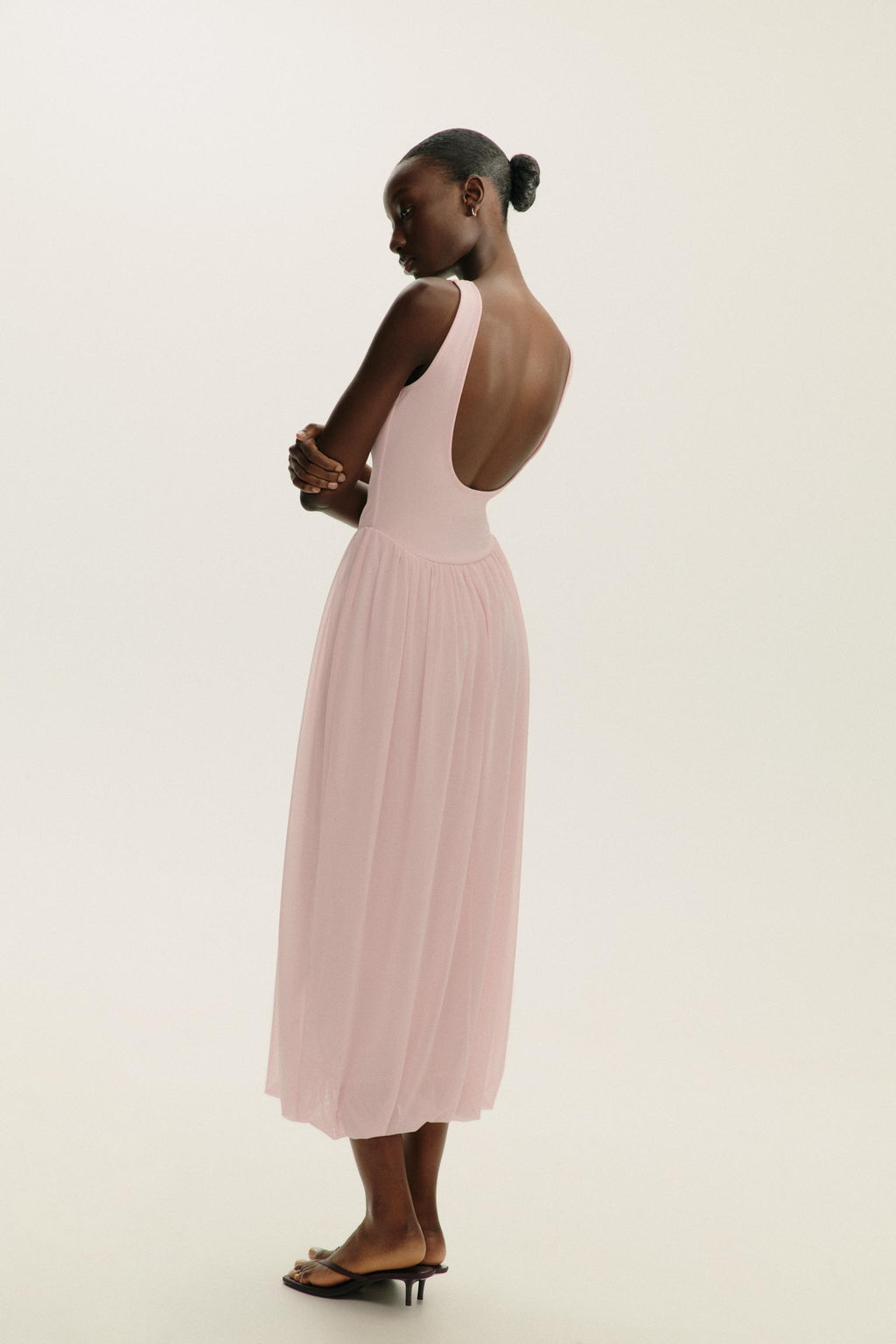 CONTRAST TULLE DRESS - Zara фото 6