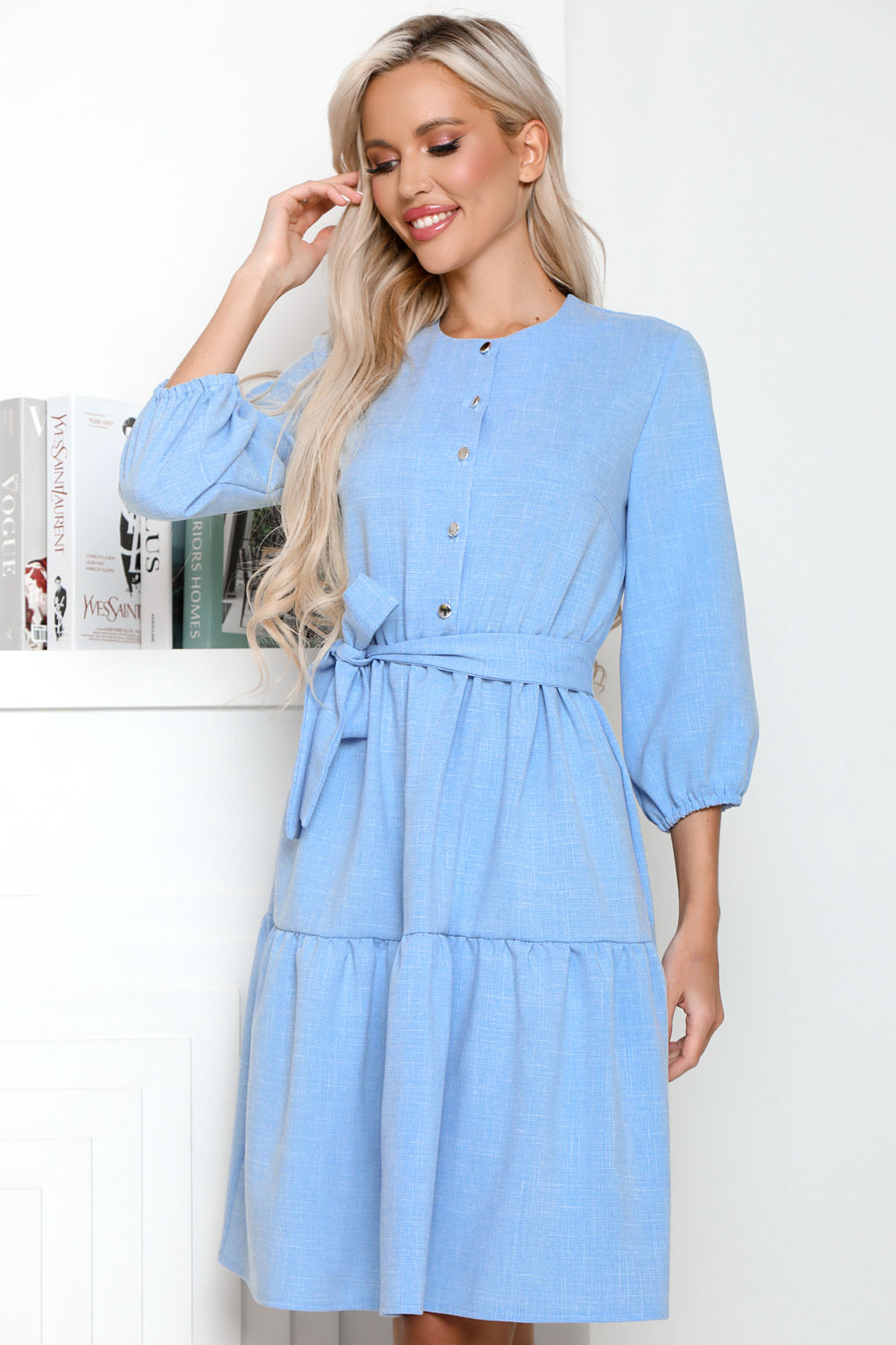 Платье Open Style 6105 голубой