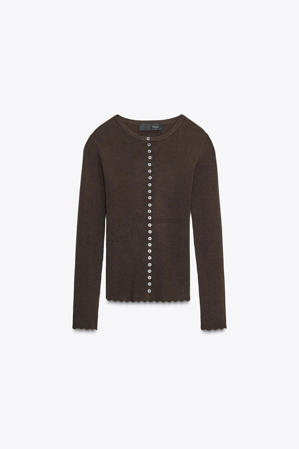 RIB KNIT CARDIGAN - Zara фото 4