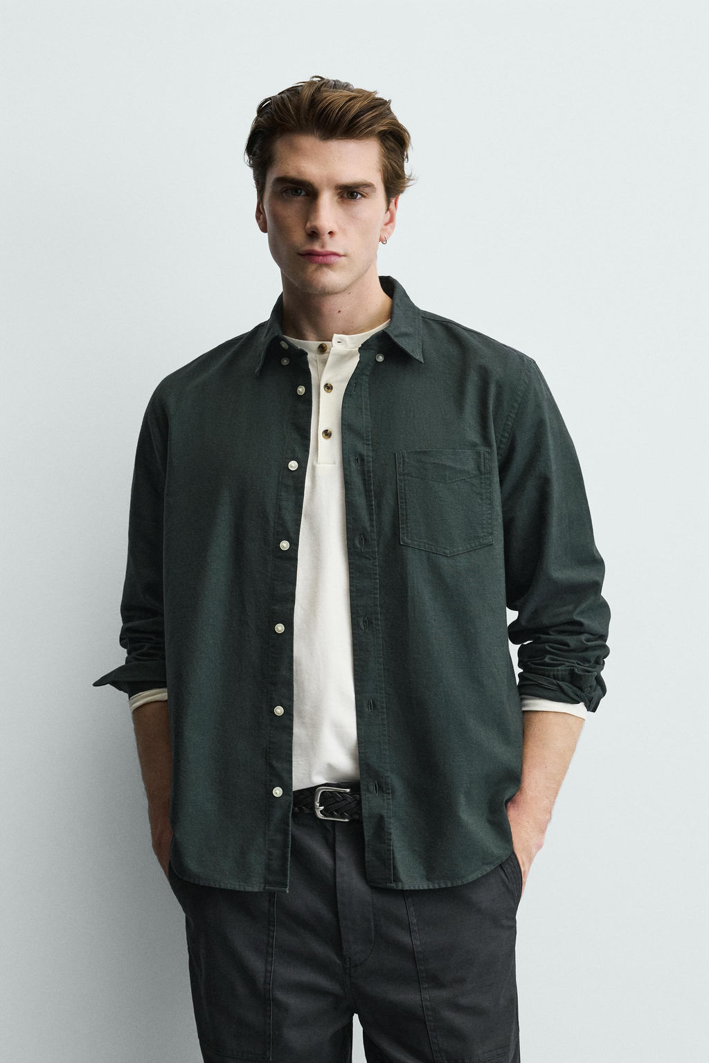 CAMISA REGULAR FIT OXFORD / Botella - Zara фото 2