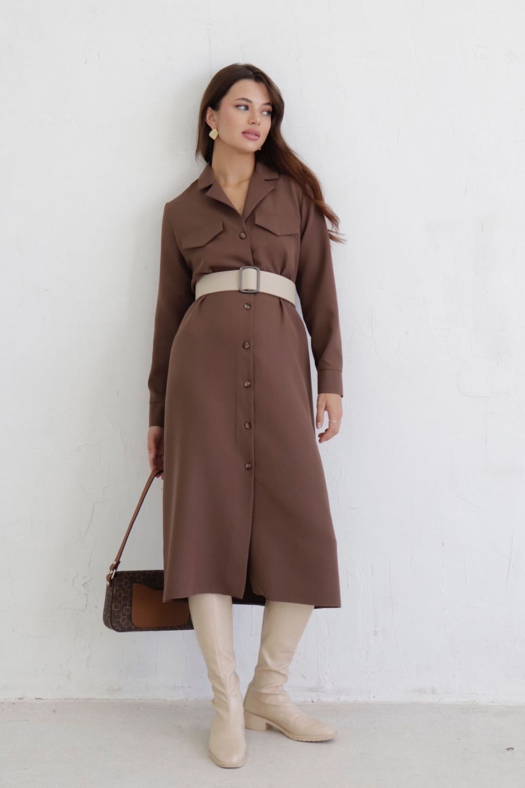 Платье-рубашка с английским воротником - Martichelli фото 106