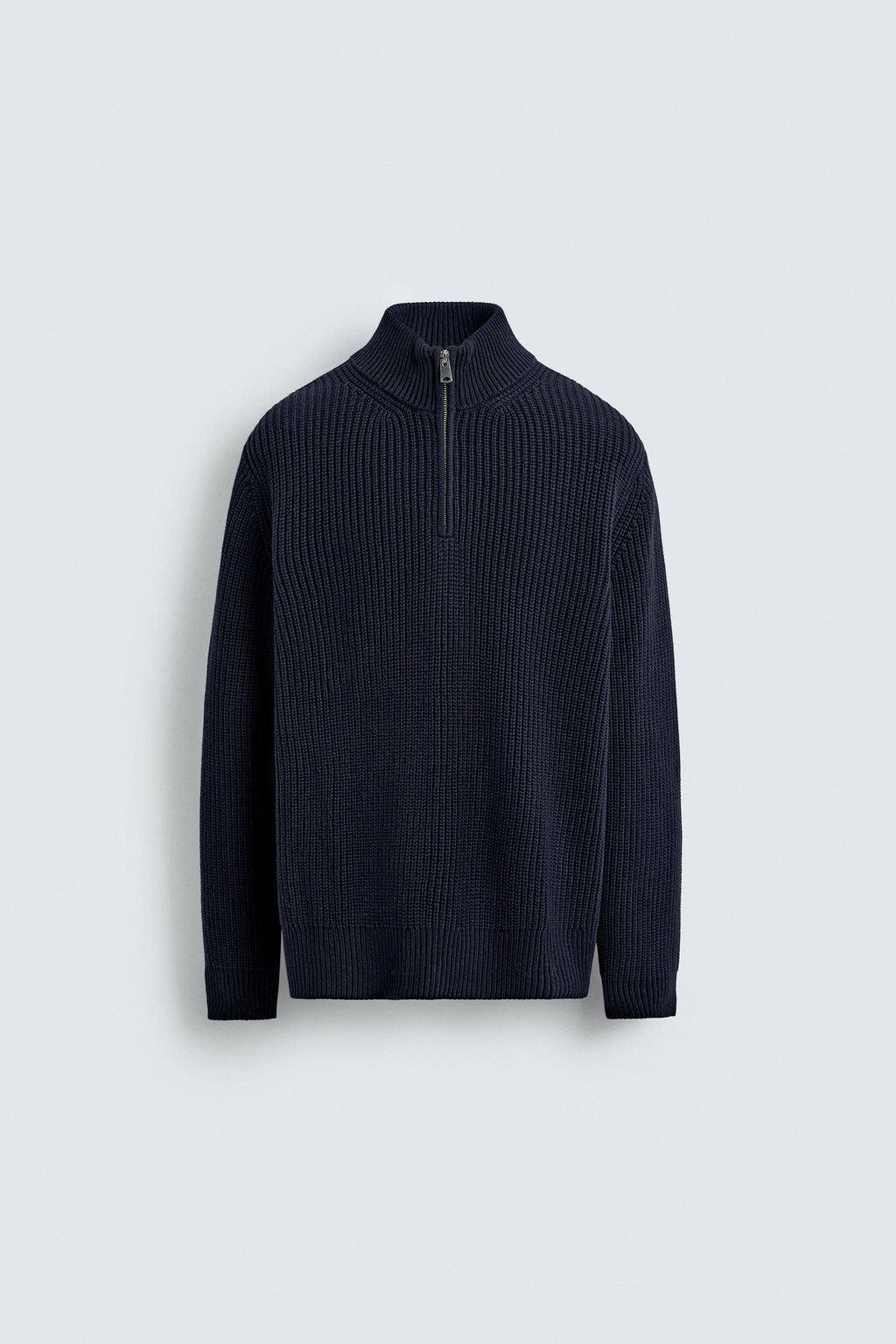 PURL KNIT QUARTER-ZIP SWEATER - Zara фото 6