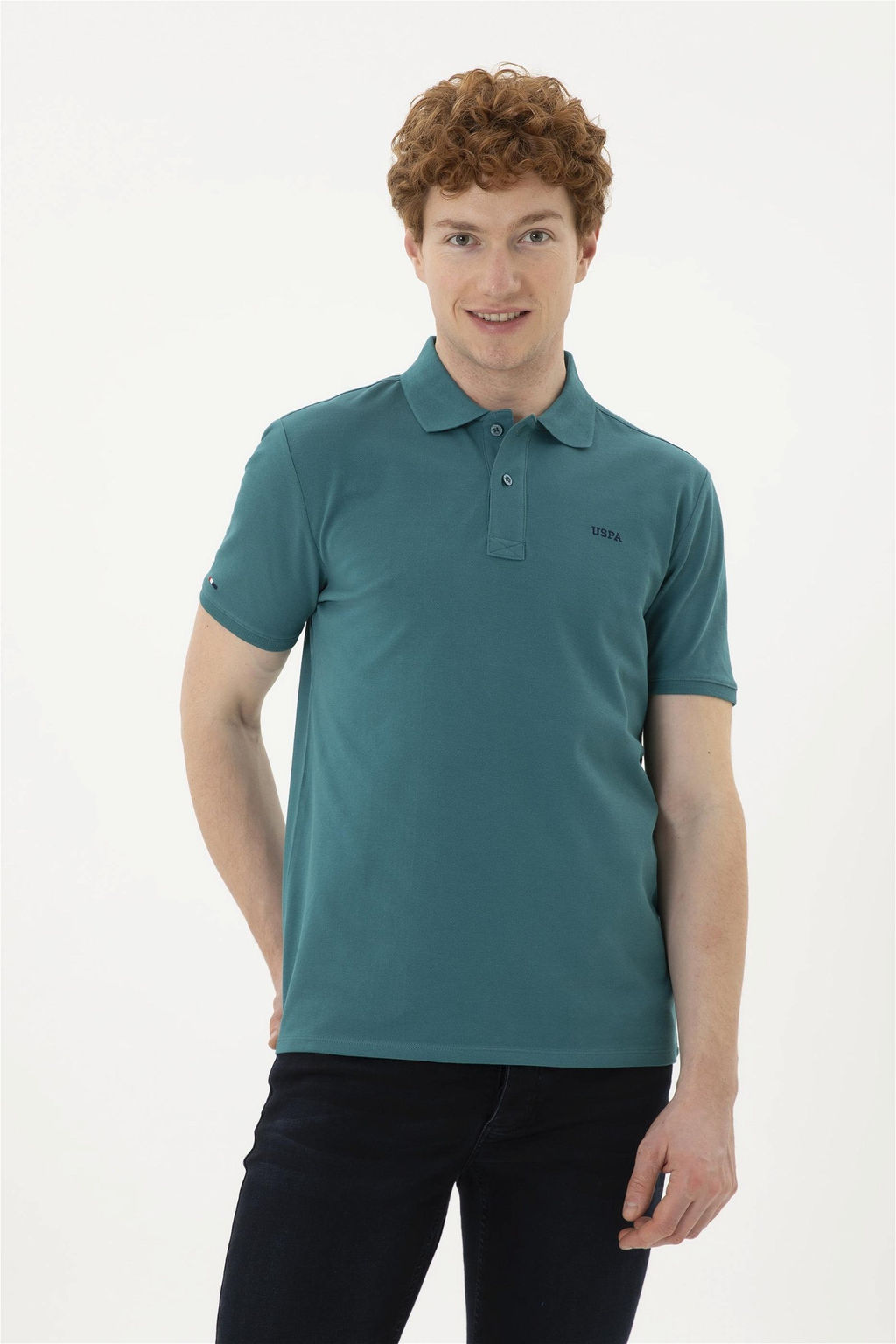 Мужская темно-зеленая базовая футболка - U.s. polo assn фото 3