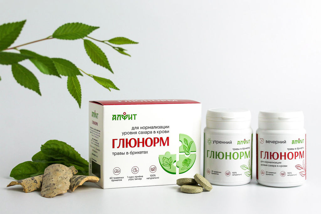 Глюнорм (фитосбор в брикетах) При диабете Алфит 1397