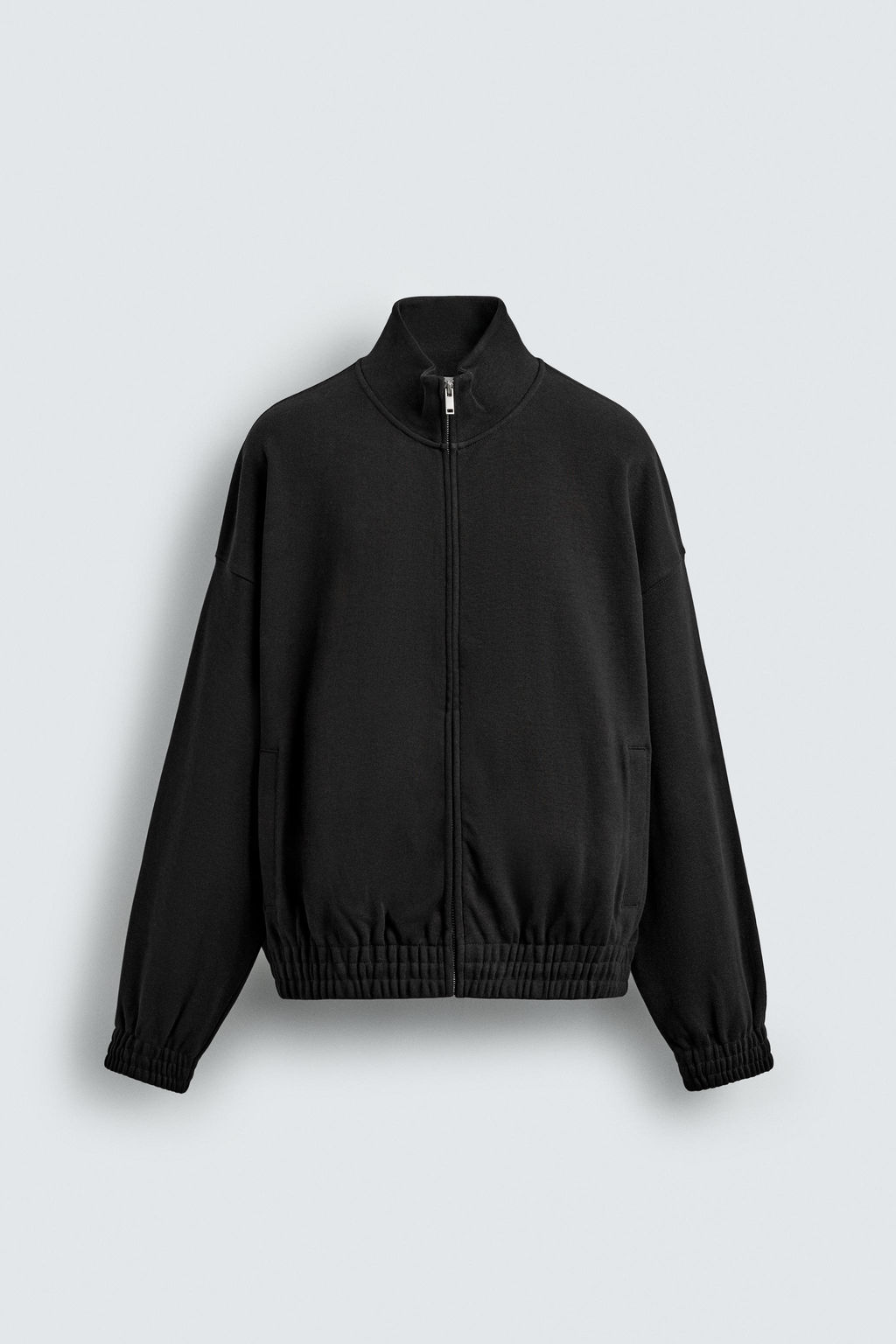 SUDADERA INTERLOCK CREMALLERA / Negro - Zara фото 7