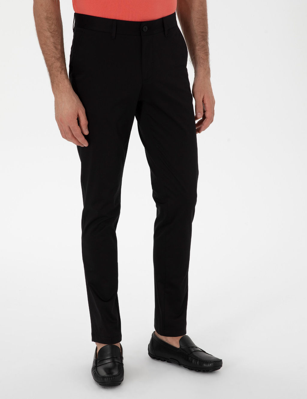 Siyah Slim Fit Pamuk Kar___ml_ Kanvas Pantolon - Cacharel фото 2