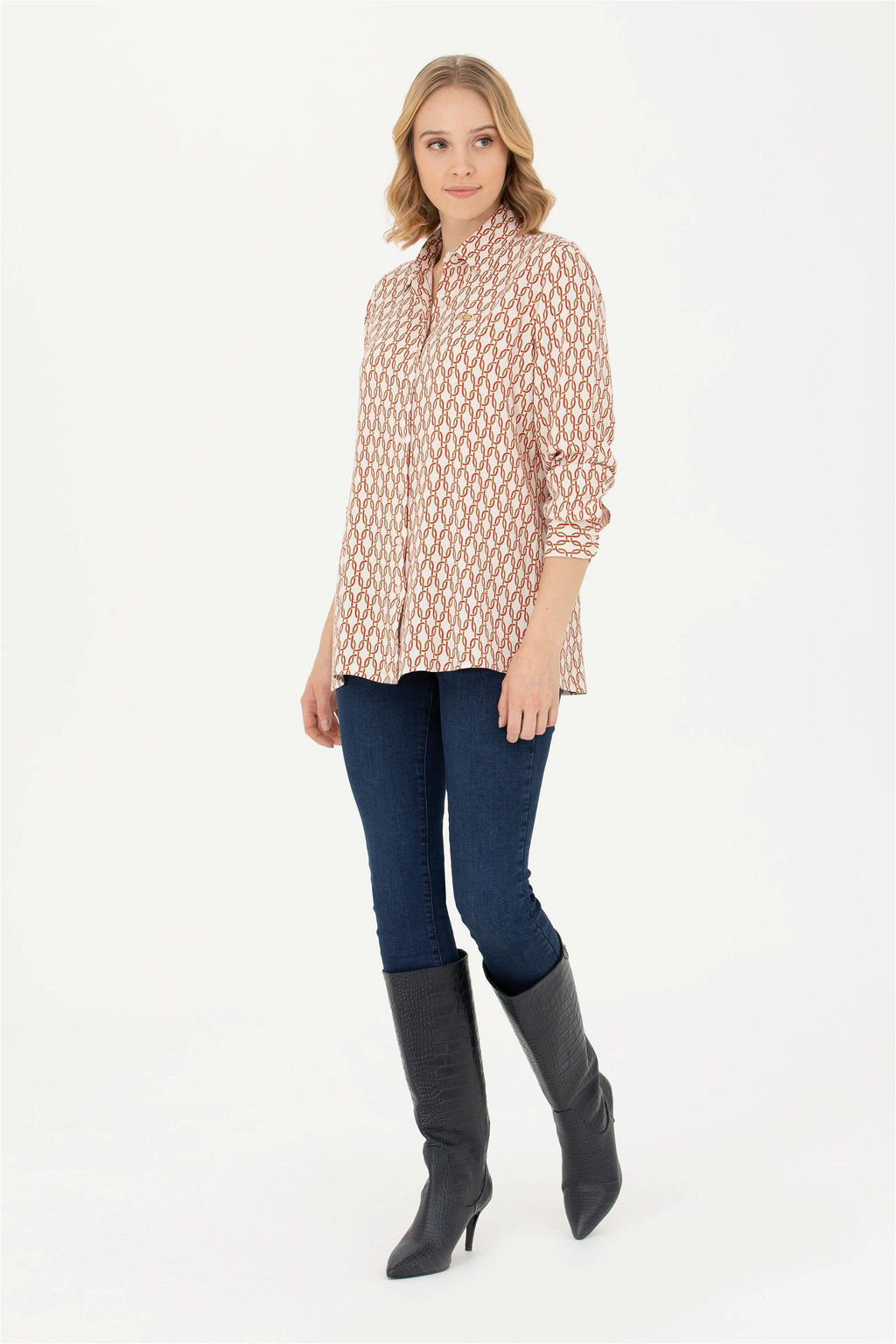 Женская рубашка с длинным рукавом Stone Неожиданная скидка в корзине - U.s. polo assn фото 4