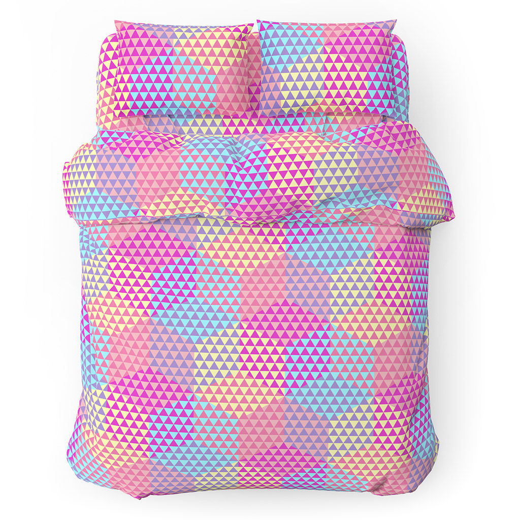 Постельное белье, комплект Евростандарт Гексагон, розовый, 4 предмета: пододеяльник на кнопках 200х215см, простыня 220х240см, 2 наволочки 70х70см с клапаном-запахом, поплин Комфорт 115г/м2, хлопок 100%, упаковка классическая ПВХ 34,5х41см, Дом - Домашняя мода фото 2