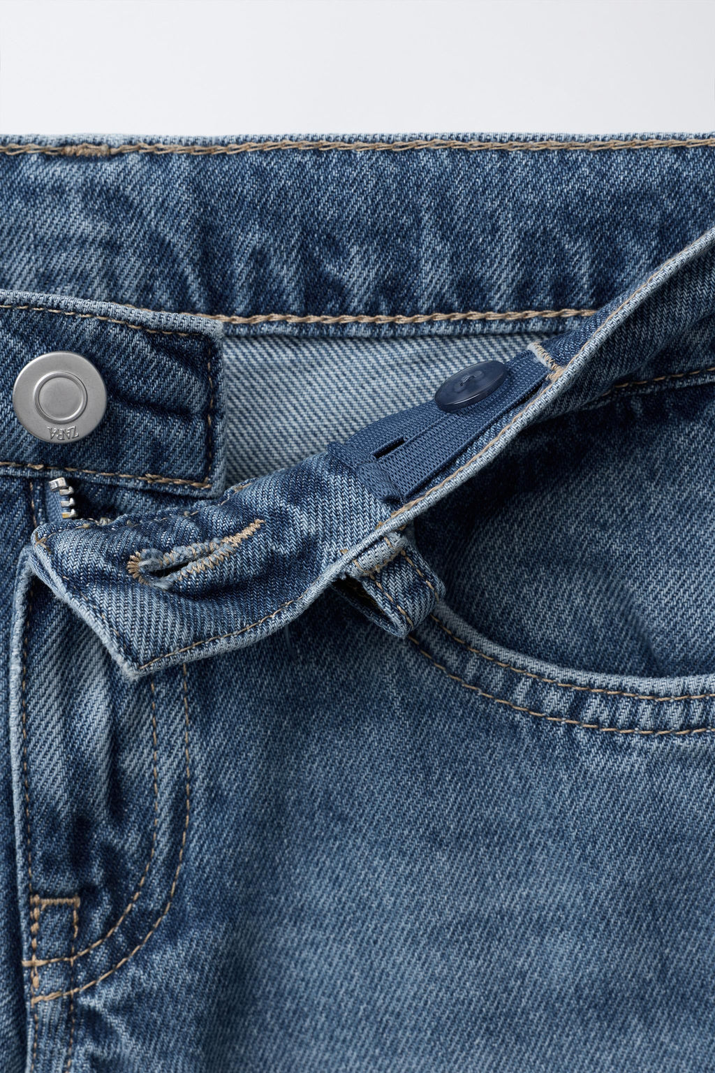 ANIMAL PRINT PATCH WIDE-LEG JEANS - Zara фото 3