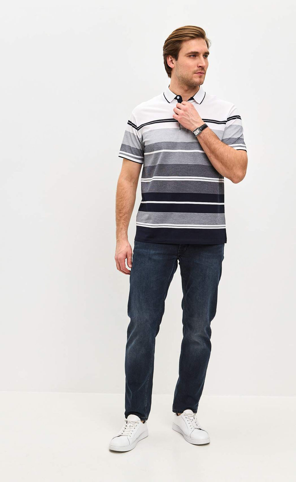 Футболка-поло F511-07-706 white - Fine joyce фото 9