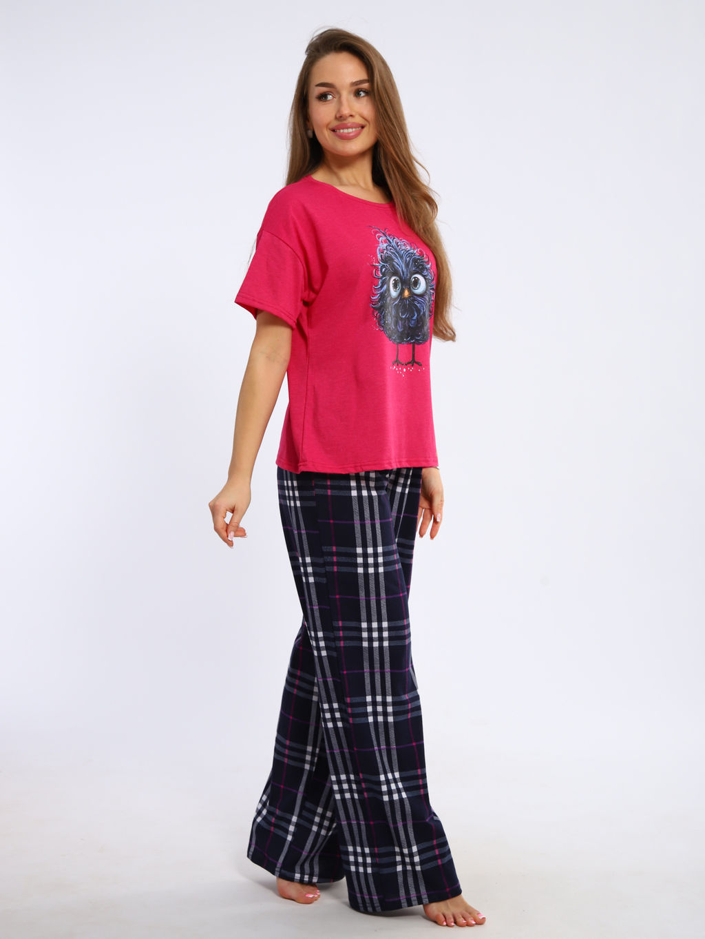 Пижама женская 1-242 (фуксия) - Новое кимоно фото 4