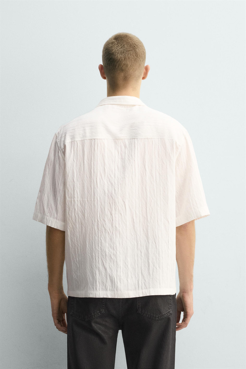 CAMISA JACQUARD RAYAS / Blanco - Zara фото 3