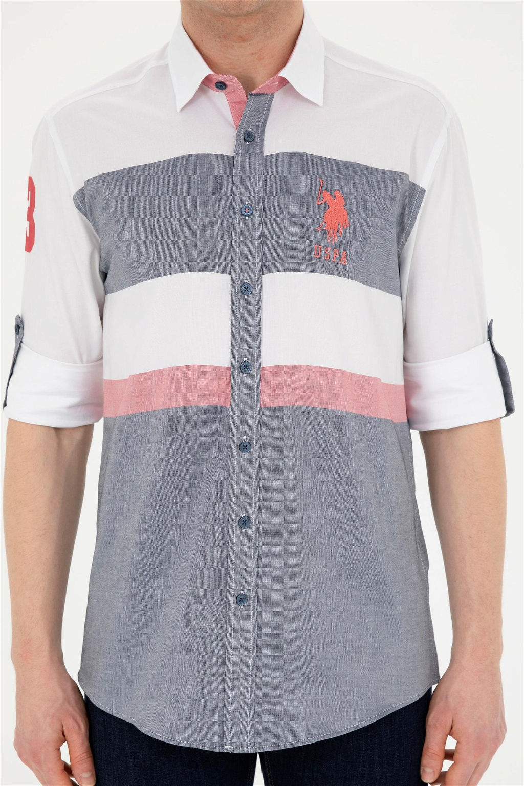 Мужская темно-синяя рубашка с длинным рукавом Неожиданная скидка в корзине - U.s. polo assn фото 6