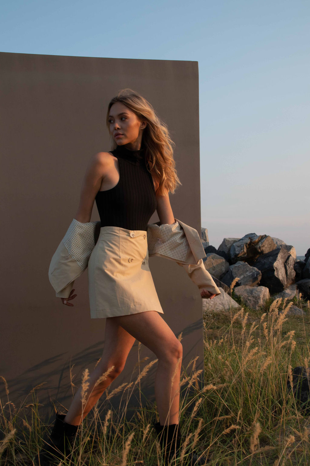 Боди трикотажное серо-голубое - Fly фото 32