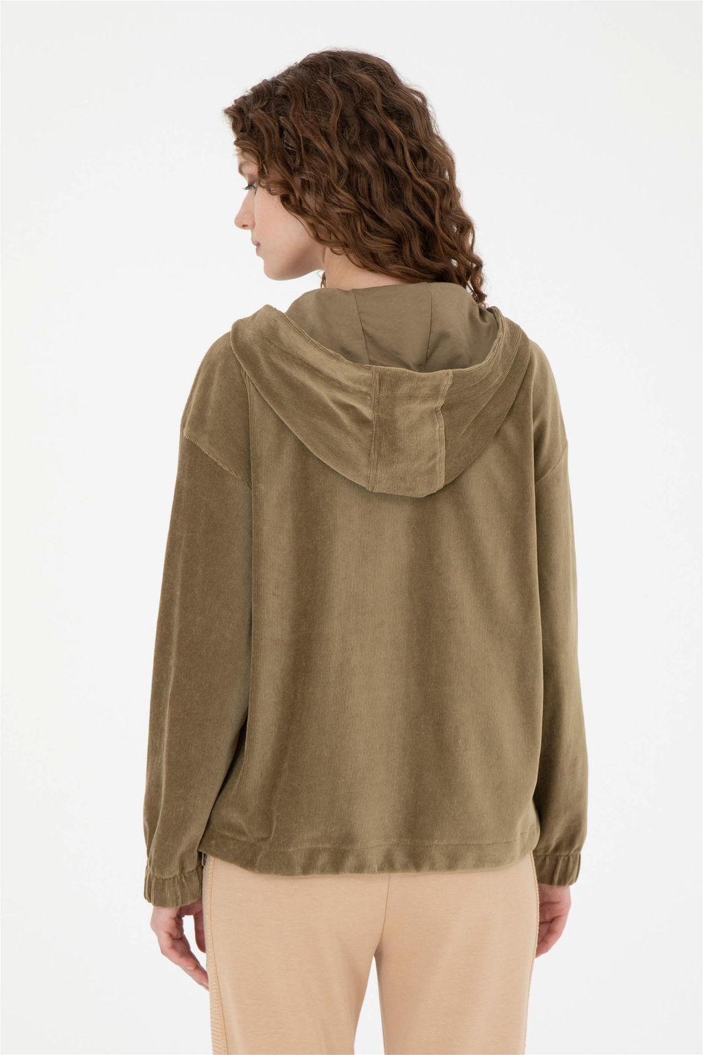 Женский свитшот цвета хаки - U.s. polo assn фото 5